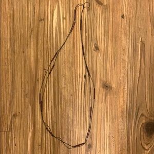 Dainty, double string, long necklace